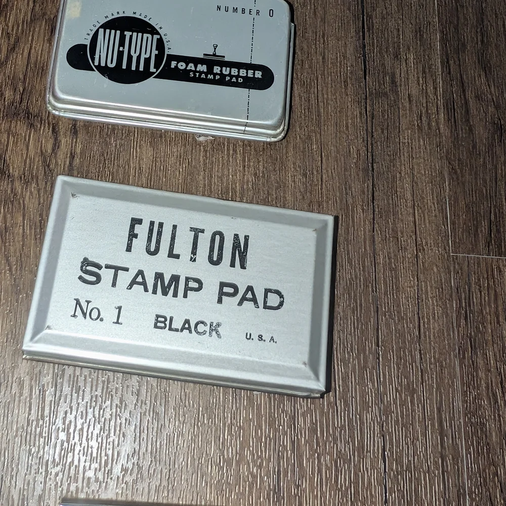 Fulton Rubber Type OUTFIT Stamp Kit & Accessories Vintage